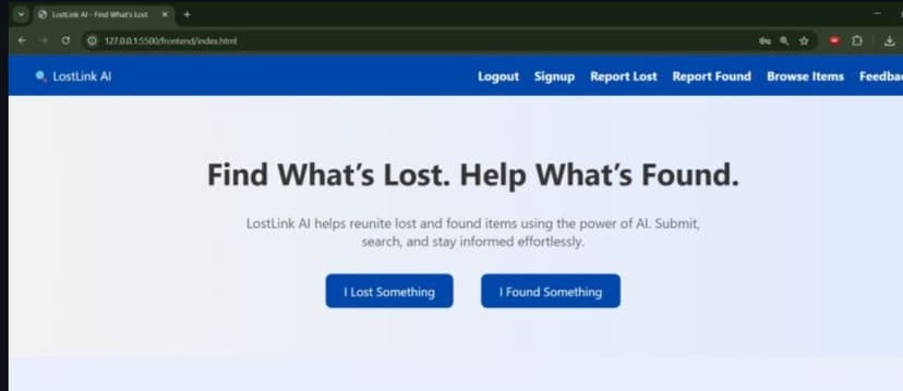  LostLink AI — Smart Lost & Found System